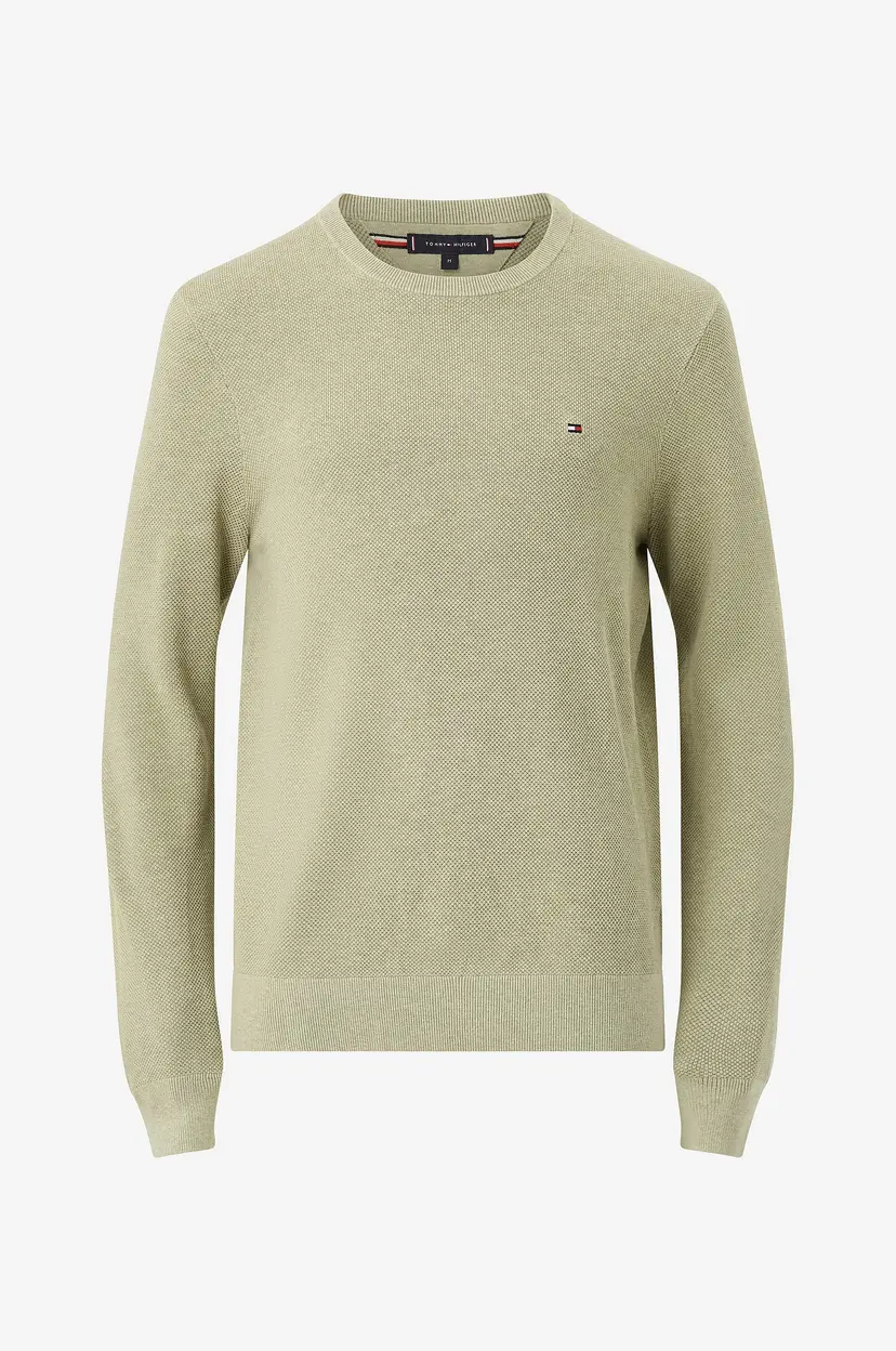 Tommy Hilfiger Genser Essential Structure Crew Neck - Grønn