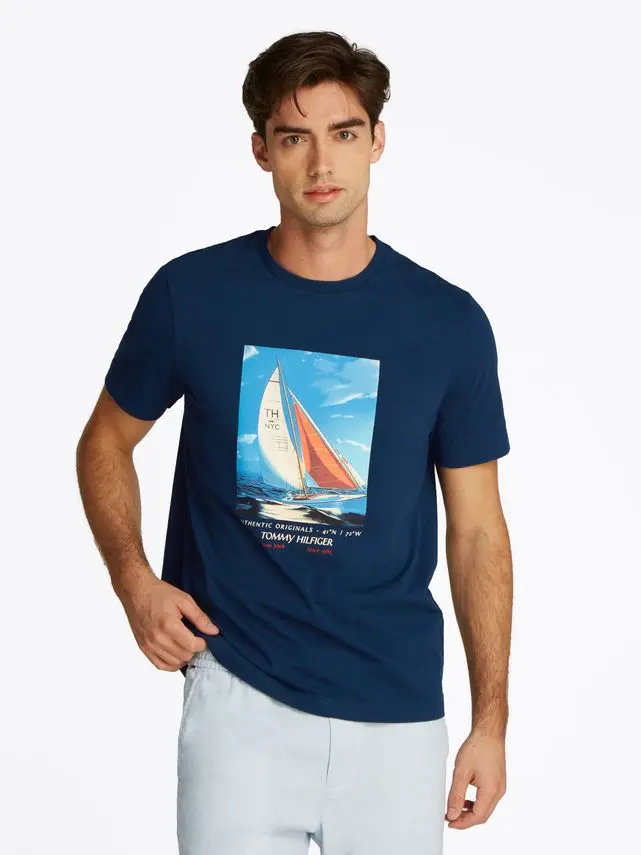 Tommy Hilfiger HILFIGER COLOR PHOTO PRINT TEE