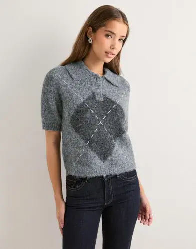Vero Moda Vero Moda - Grå - Vmbliss 2/4 Poloneck Pullover Ga