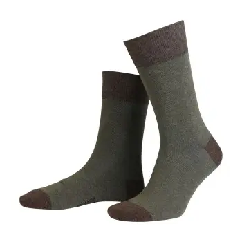 Amanda Christensen Amanda Christensen Strømper True Contrast Ankle Sock Oliven Str 43/46