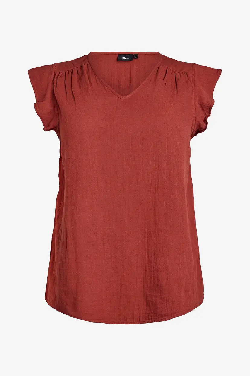 Zizzi Bluse Vvivu - Rød