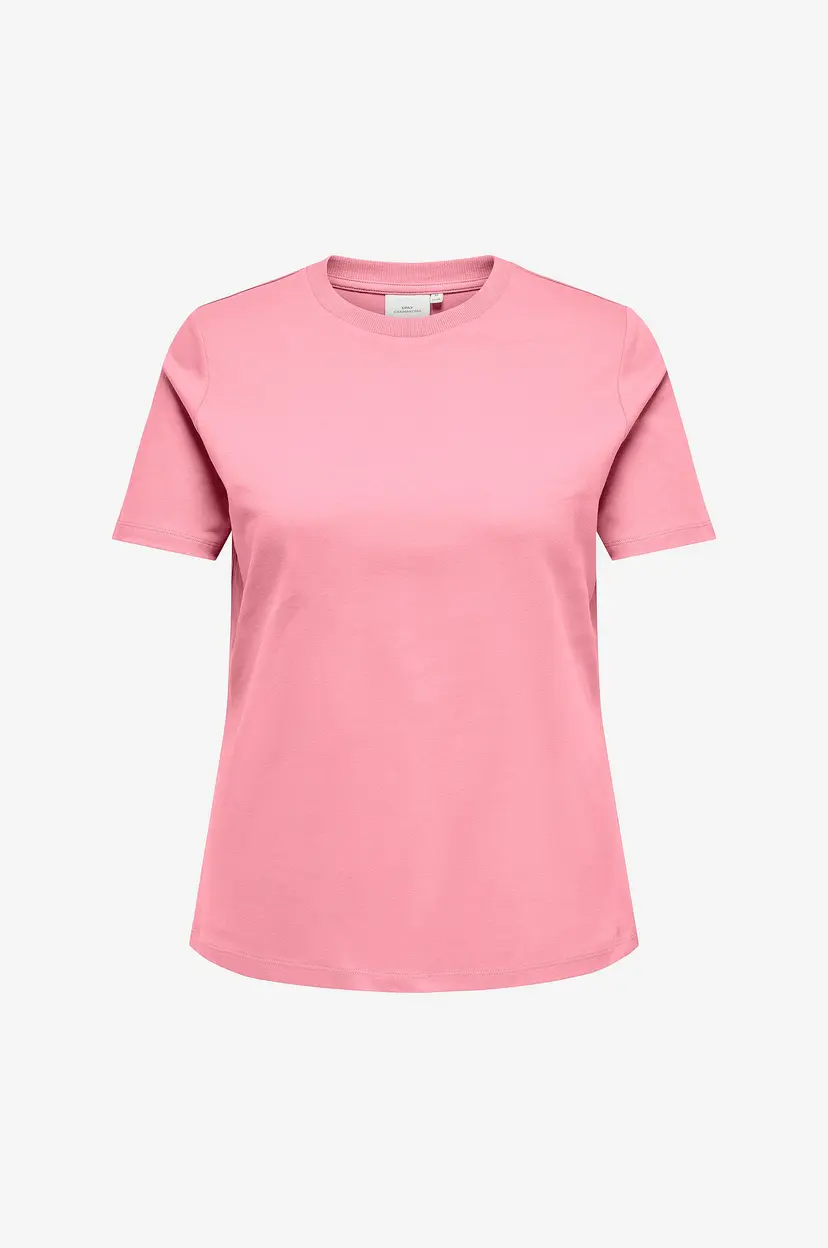 Only Carmakoma T-skjorte carJen Life SS Jeans Tee Jrs - Rosa