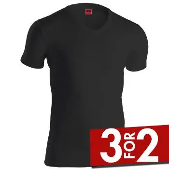 JBS of Denmark JBS Basic 13720 T-shirt V-neck Svart bomull Large Herre