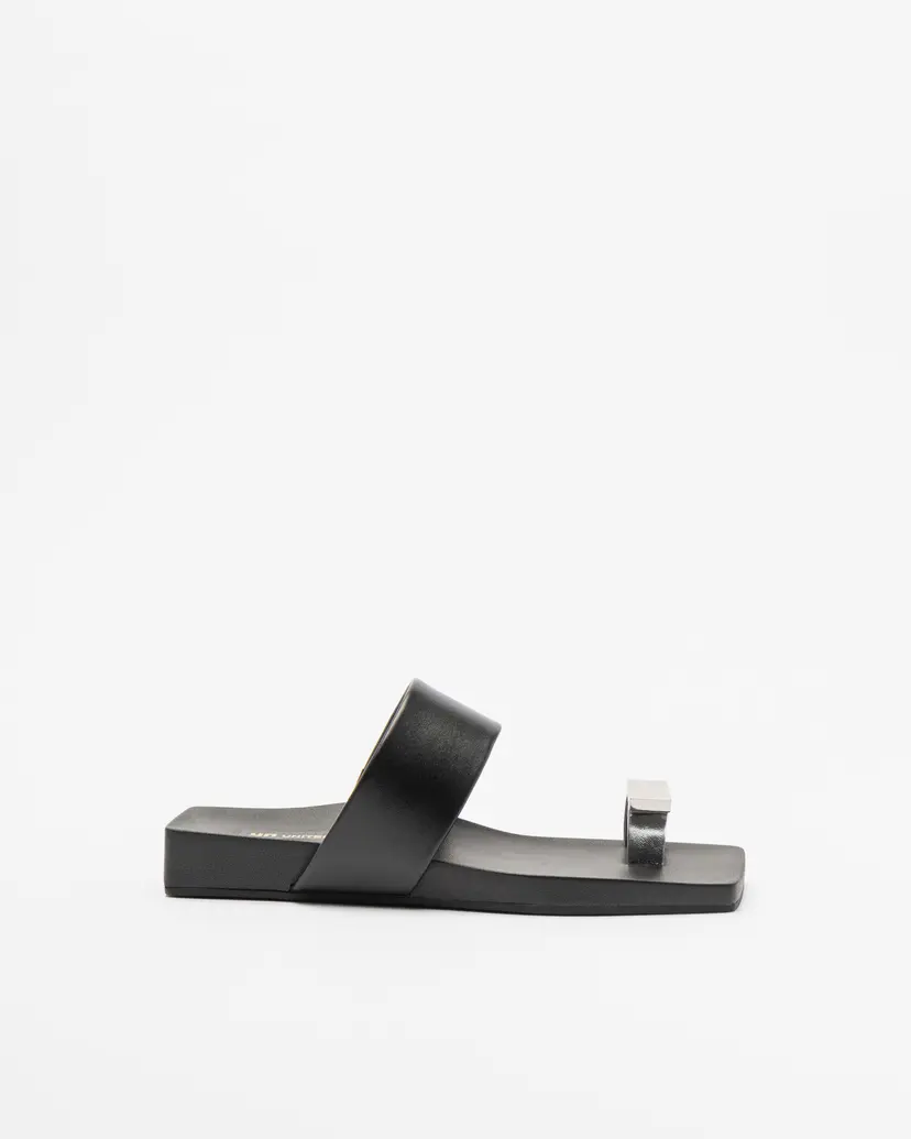 United Nude United Nude Loop Toe Lo Black Slide sandals