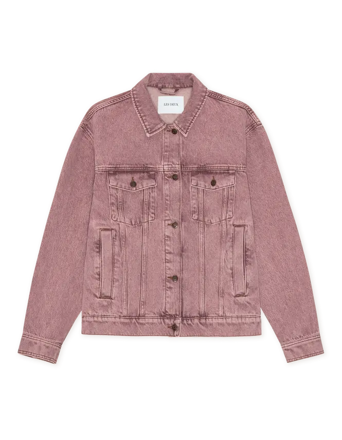 Les Deux Rally Light Pink Denim Jacket