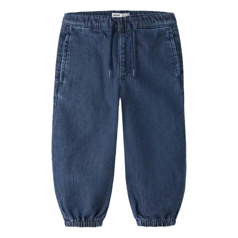 NAME IT Name It - Bukse Ben Barrel Dark Blue Denim