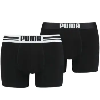 Puma Puma 2P Everyday Placed Logo Boxer Svart bomull Small Herre