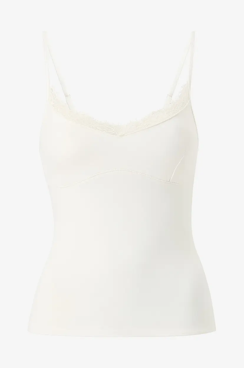 Gina Tricot Singlet Lace strap singlet - Hvit