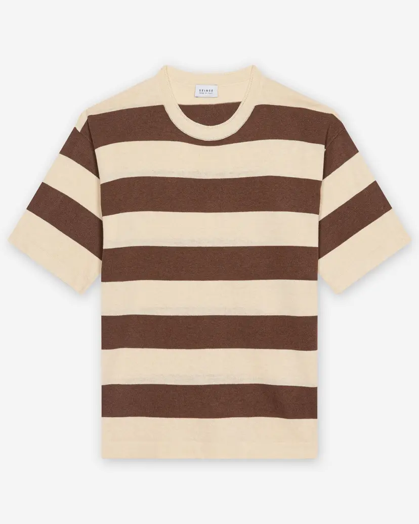 Seinse Seinse ME3258SS Brown T-shirt