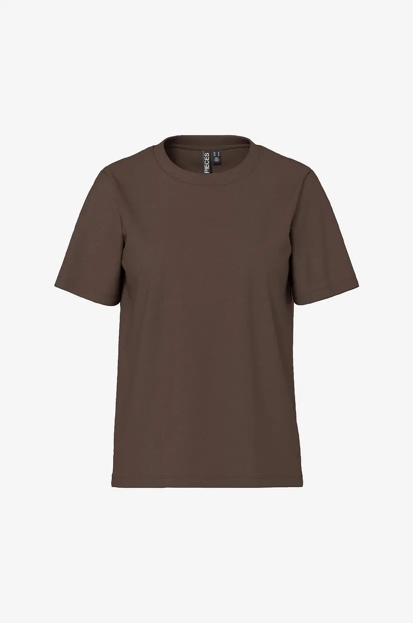 Pieces T-skjorte pcRia SS Solid Tee - Brun