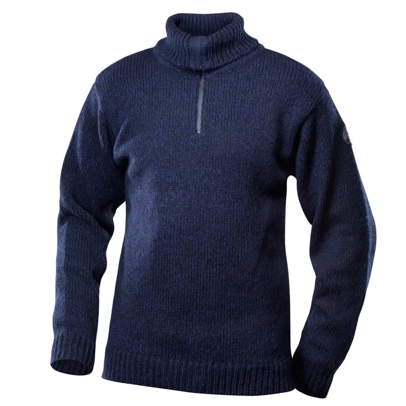 Devold Devold Unisex Nansen Sweater Zip Neck Dark Blue Melange