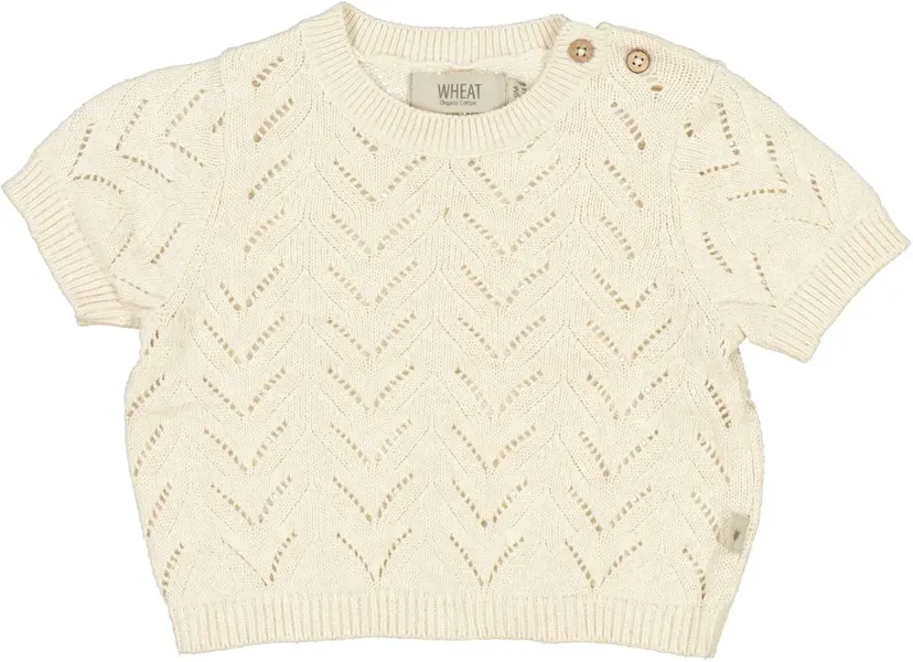 Wheat Wheat Knit Top Shiloh Cloud Melange Baby (68 / 6 mnd)