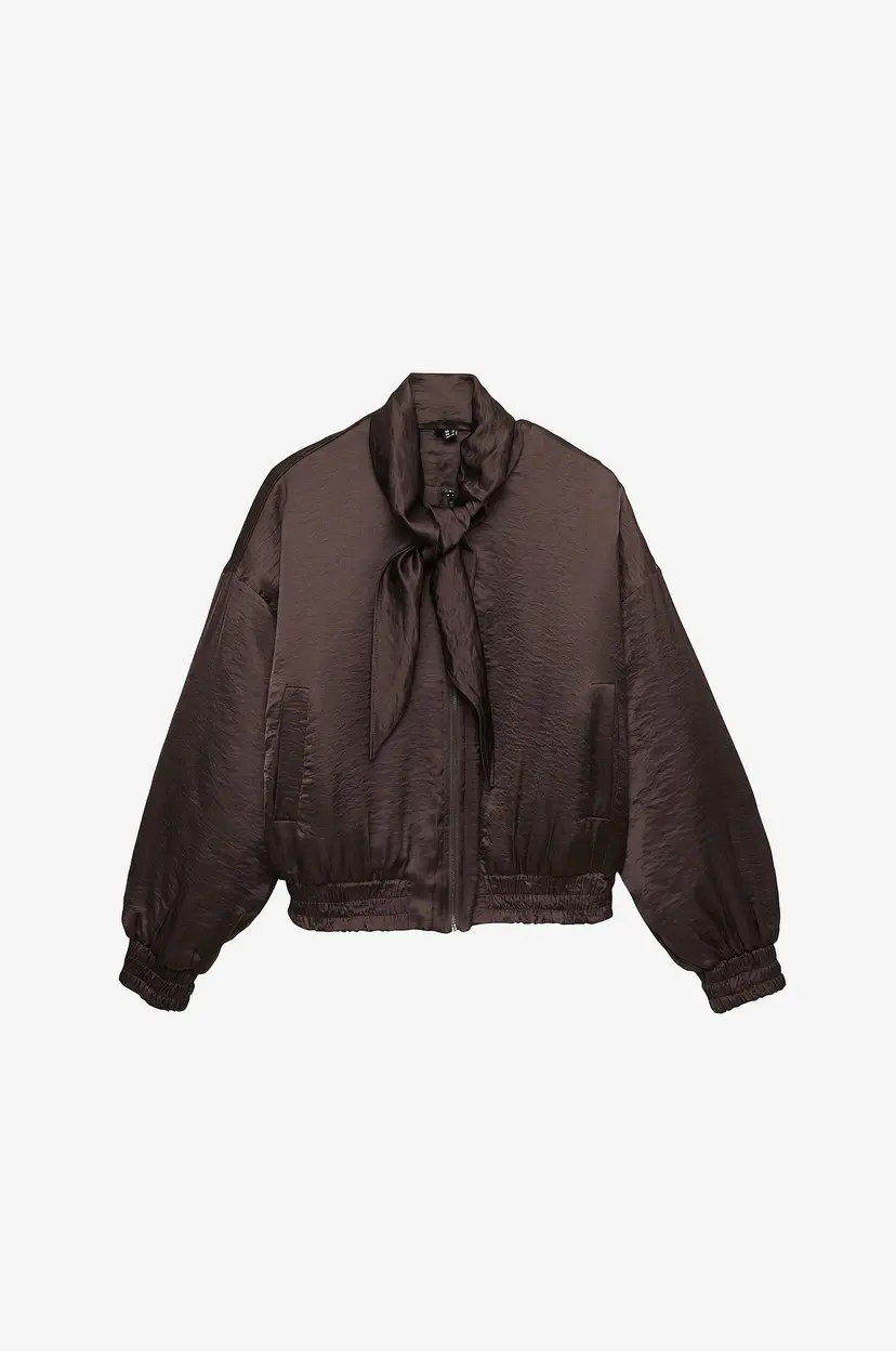 Vero Moda Bomberjakke vmPenny LS Bow Bomber Wvn Exp - Brun
