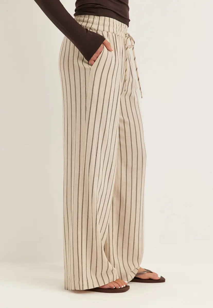 Selected Slfviva-gulia Hw Striped Sun Pant