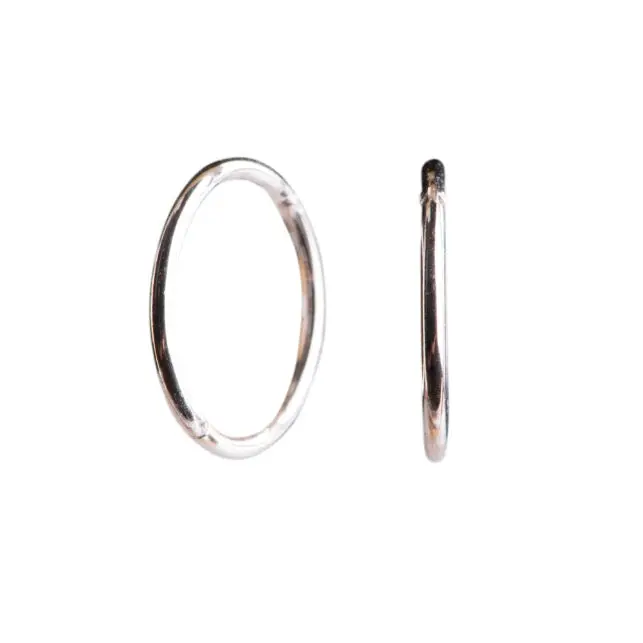 Nordahl Nordahl - Sølv creol med kliklås, 14mm - 30108000900