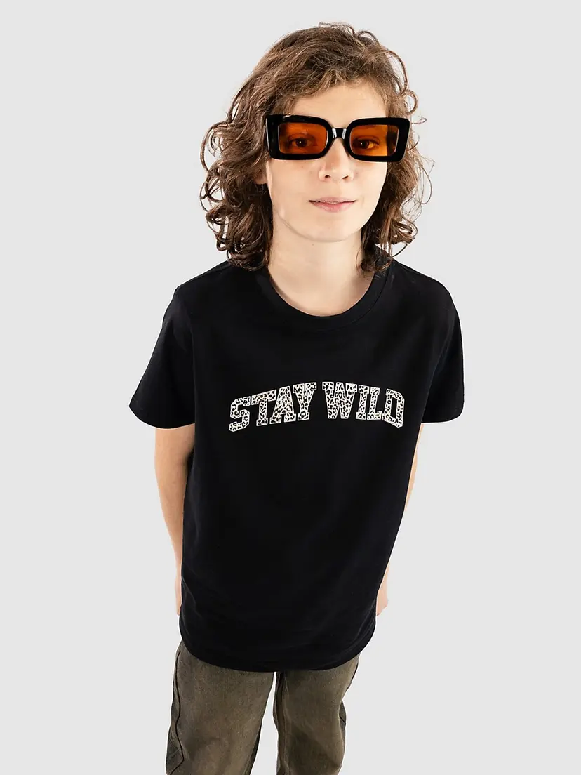 Urban Classics Urban Classics Stay Wild Leo Kids T-skjorte svart