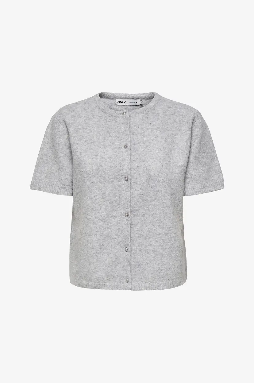ONLY Topp onlElla S/S Cardigan EX Knt - Grå