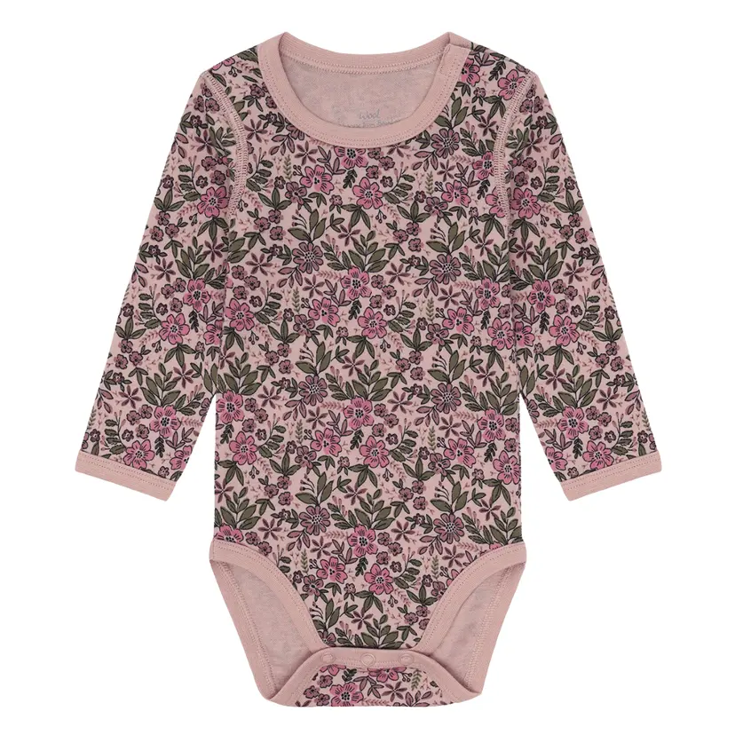 Hust and Claire Hust and Claire - Body Ull og Bambus Baloo Flor Adobe Rose