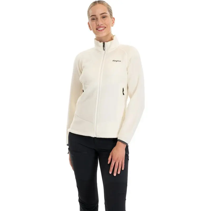 Bergans Bergans Rabot Merino FleeceMidlayer Jacket Women Vanilla White