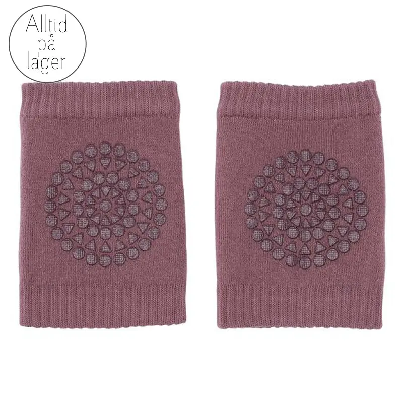 Go Baby Go Antiskli knebeskyttere i bomull Misty plum