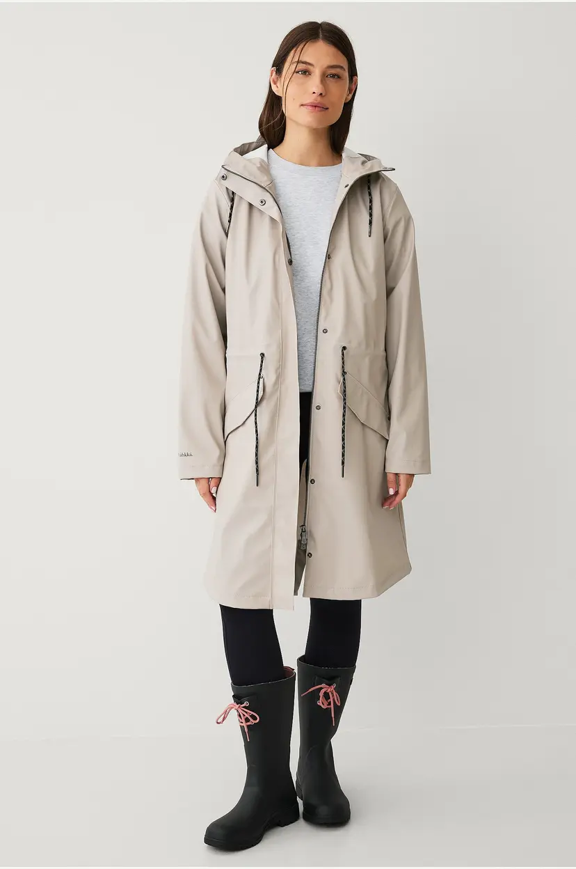 Áhkká Regnparkas Rain Waist Parka PU - Beige