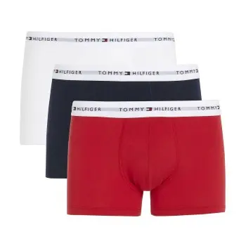 Tommy Hilfiger Tommy Hilfiger 3P Signature Essential Cotton Trunk Rød/Blå  bomull XX-Large Herre