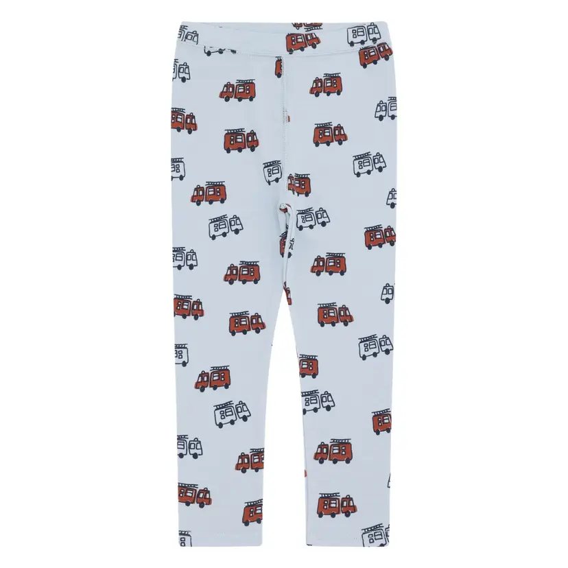 Hust and Claire Hust and Claire - Leggings Ull og Bambus Laki Firetruck Baby Blue