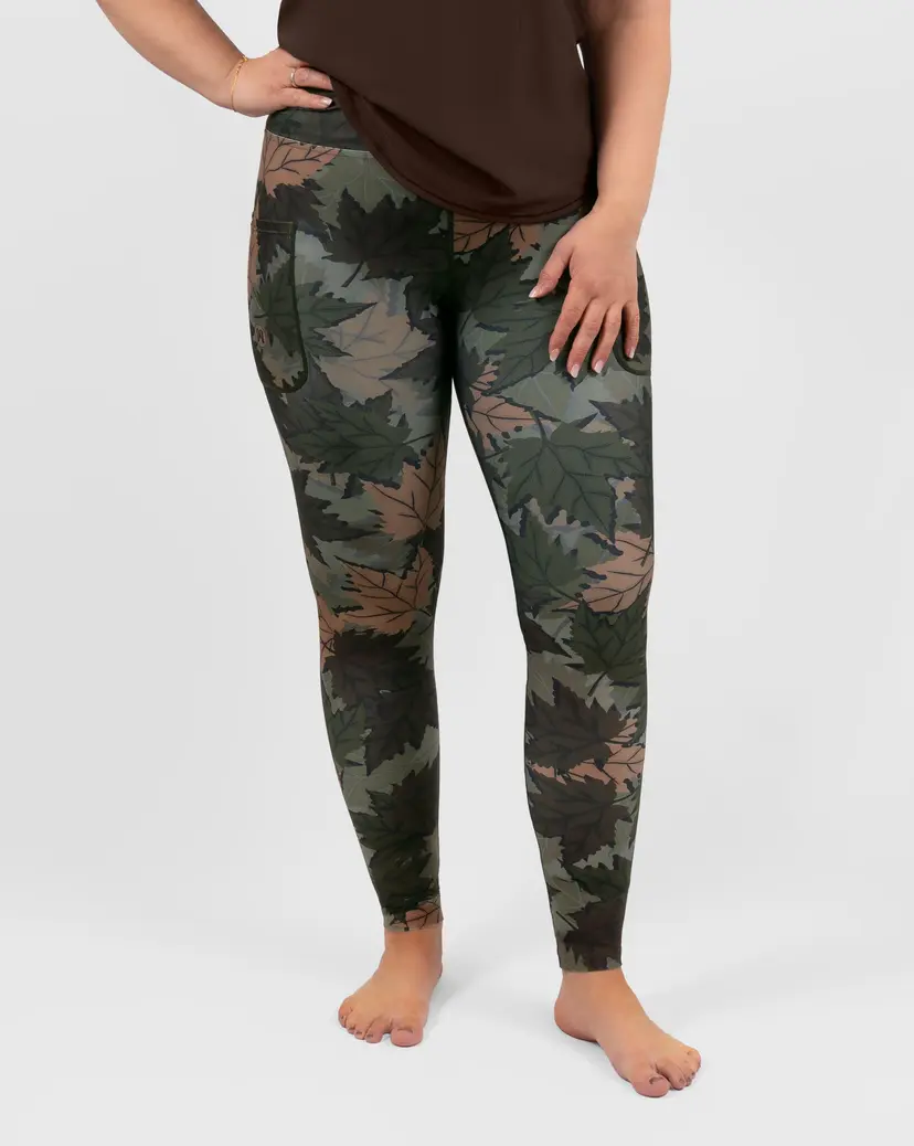 Huabo Signature Oak Leaves Leggings