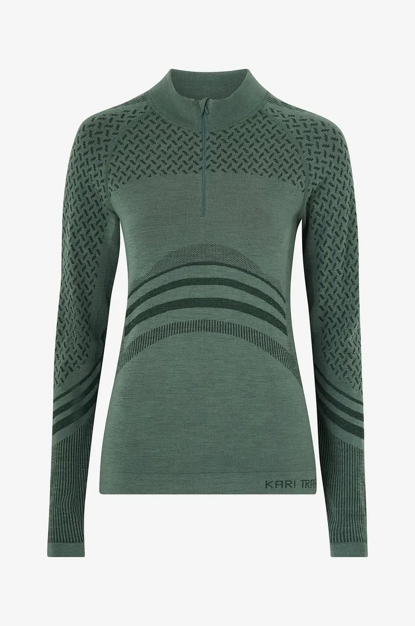 Kari Traa Termisk topp Oline Half Zip - Grønn