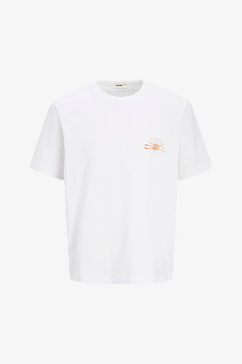 Jack & Jones Junior T-skjorte jorCanggu Summer Picture Tee SS CN - Hvit