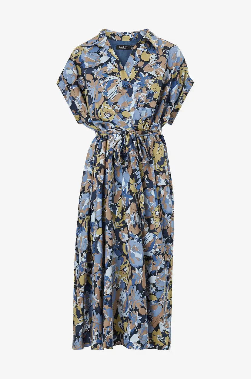 Lauren Ralph Lauren Curve Kjole Poly Cdc 79-dress - Blå