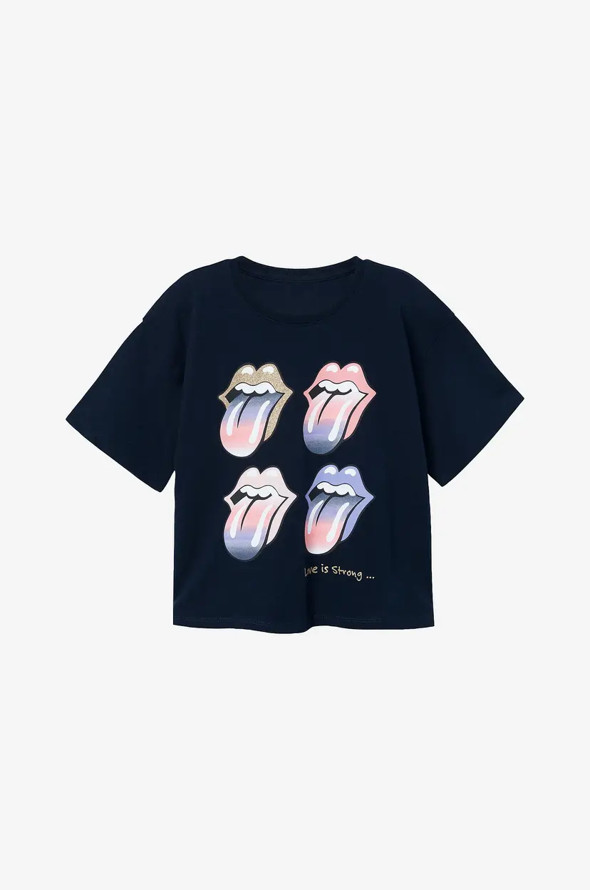 NAME IT T-skjorte nkfNarina Rollingstones SS Top - Blå