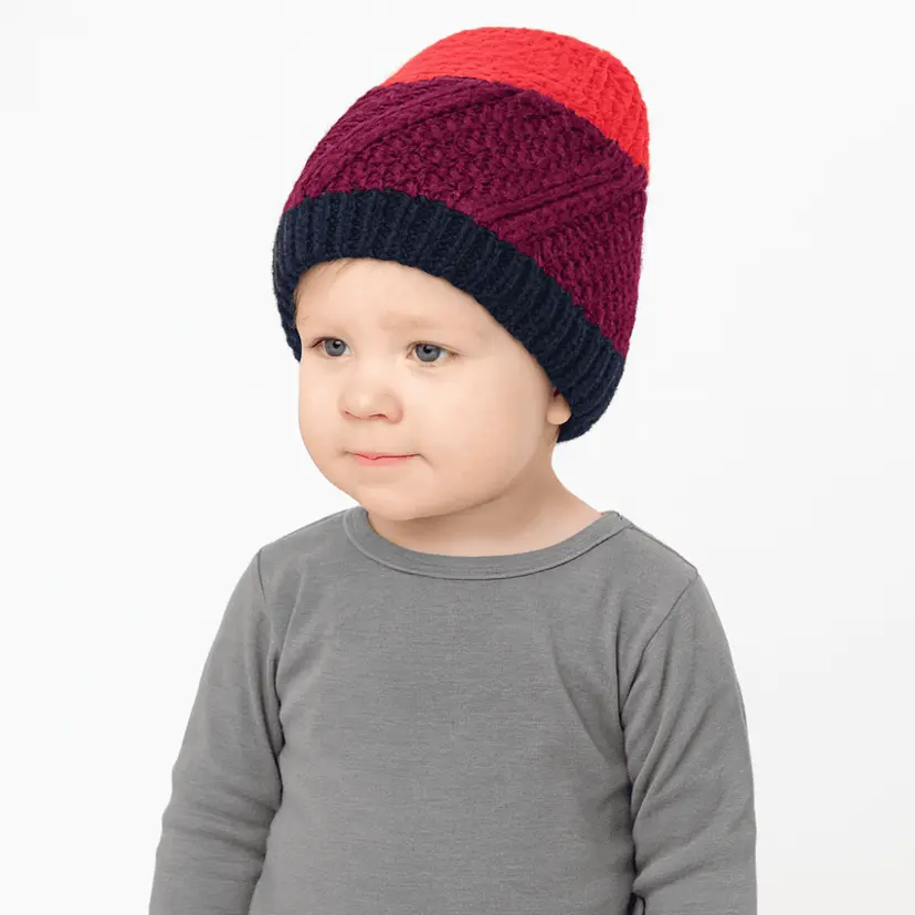 LEGO Kidswear LEGO Kidswear Iconic lue med strikkemønster, Rød