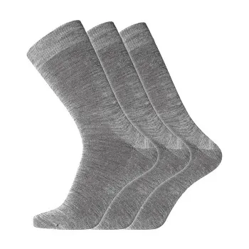 Dovre Dovre Strømper 3P No Elastic Twin Socks Grå bomull Str 40/45 Herre
