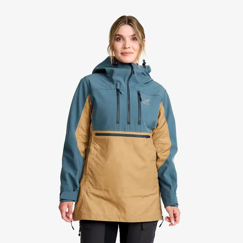 RevolutionRace Outdoor Anorak Dame Orion Blue/Kelp Beige