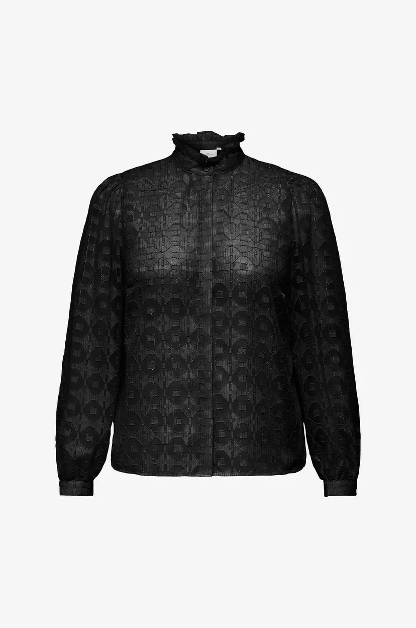 Only Carmakoma Bluse carChloey L/S - Svart