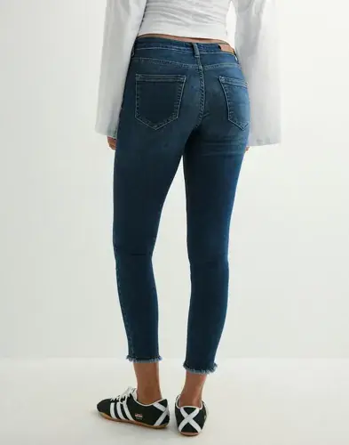 ONLY Only - Blå - Onlblush Mid Sk Ank Rw Dnm REA082 N