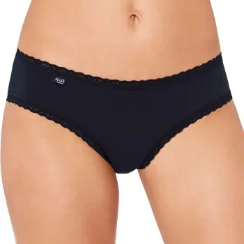 Sloggi Sloggi Truser 3P 24 7 Cotton Lace Hipster Svart bomull 36 Dame
