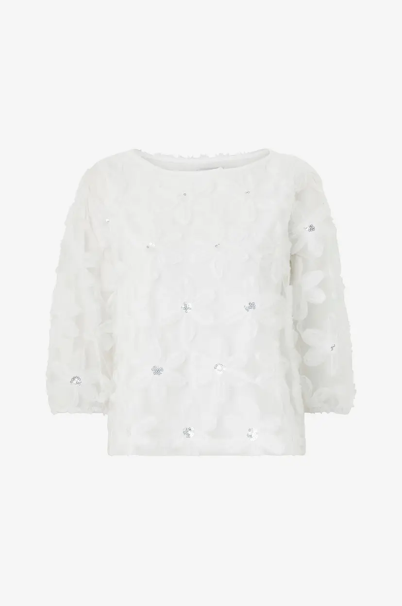 Vila Topp viFlora 3/4 Boatneck Top - Hvit
