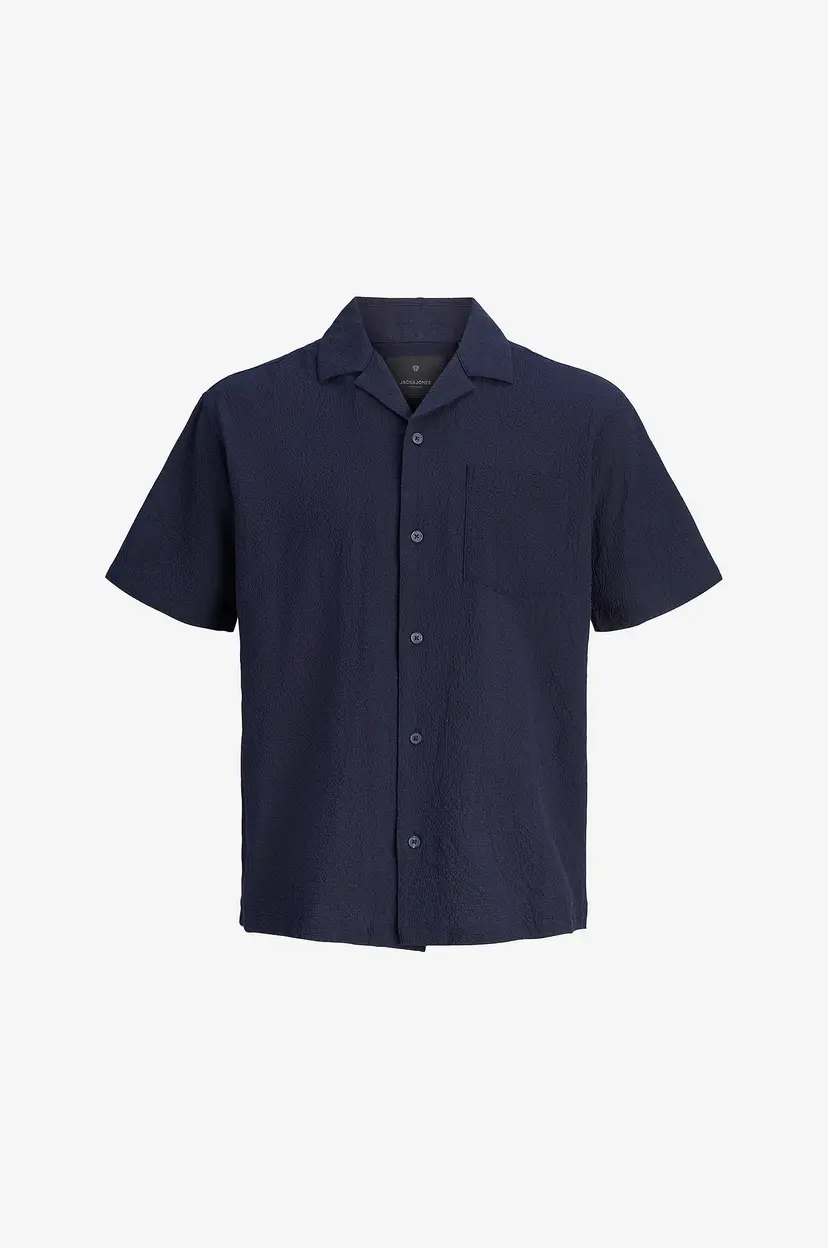 Jack & Jones Skjorte jprBlashawn Seersucker S/S SN - Blå