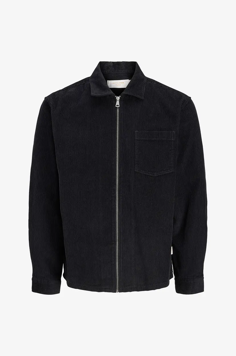 Jack & Jones Manchester-skjorte Jortoronto Cordudoy Zip Shirt Ls Bf - Svart