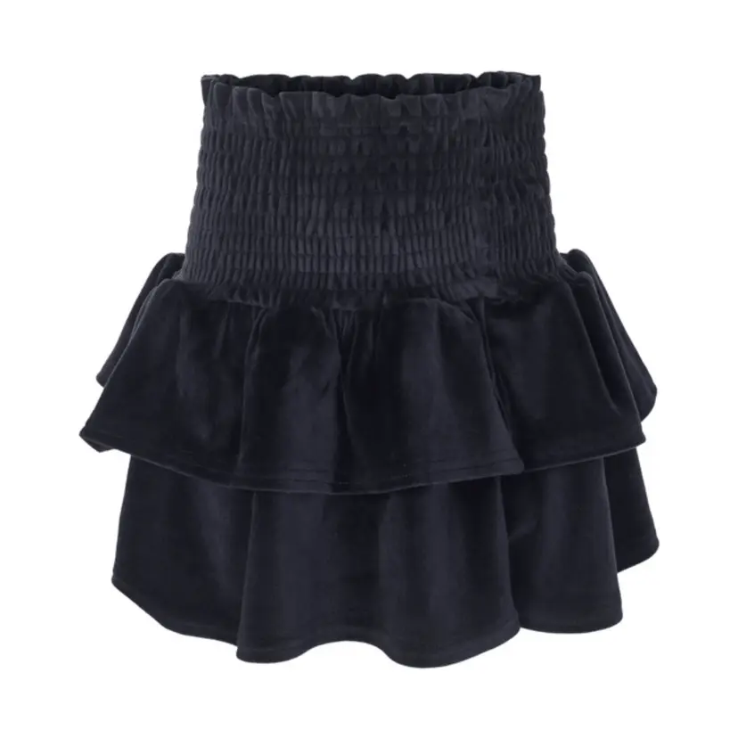 Vilje & Ve Vilje & Ve - Skjørt Hermine Velour Deep Navy