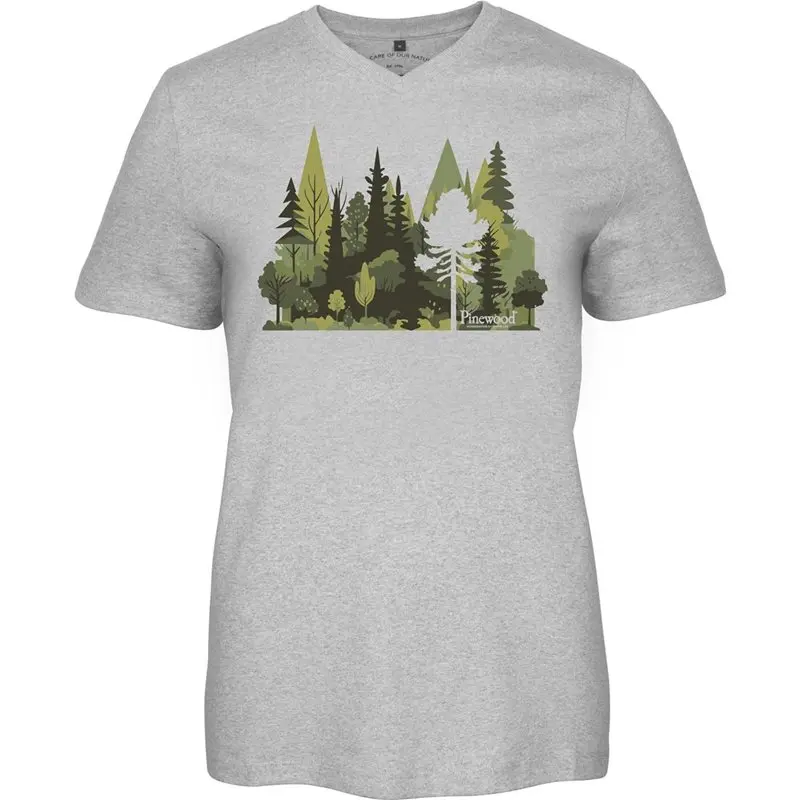 Pinewood Pinewood Finnveden Recycled Outdoor T-SHIRT W L.Grey Mel Forest