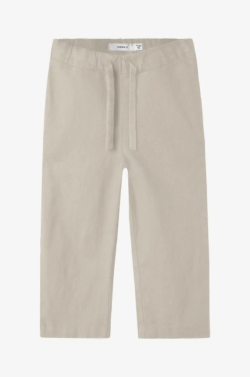 NAME IT Bukser nmfFalinnen Straight Pant - Beige