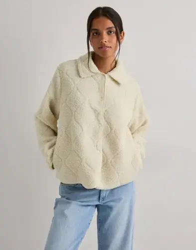 ONLY Only - Hvit - Onlkelly Teddy Quilted Jacket Otw