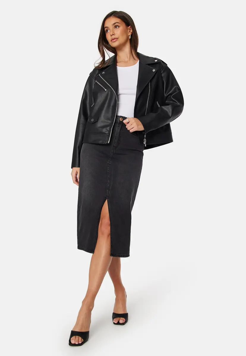 Vero Moda Vmveri High Rise calf denim skirt