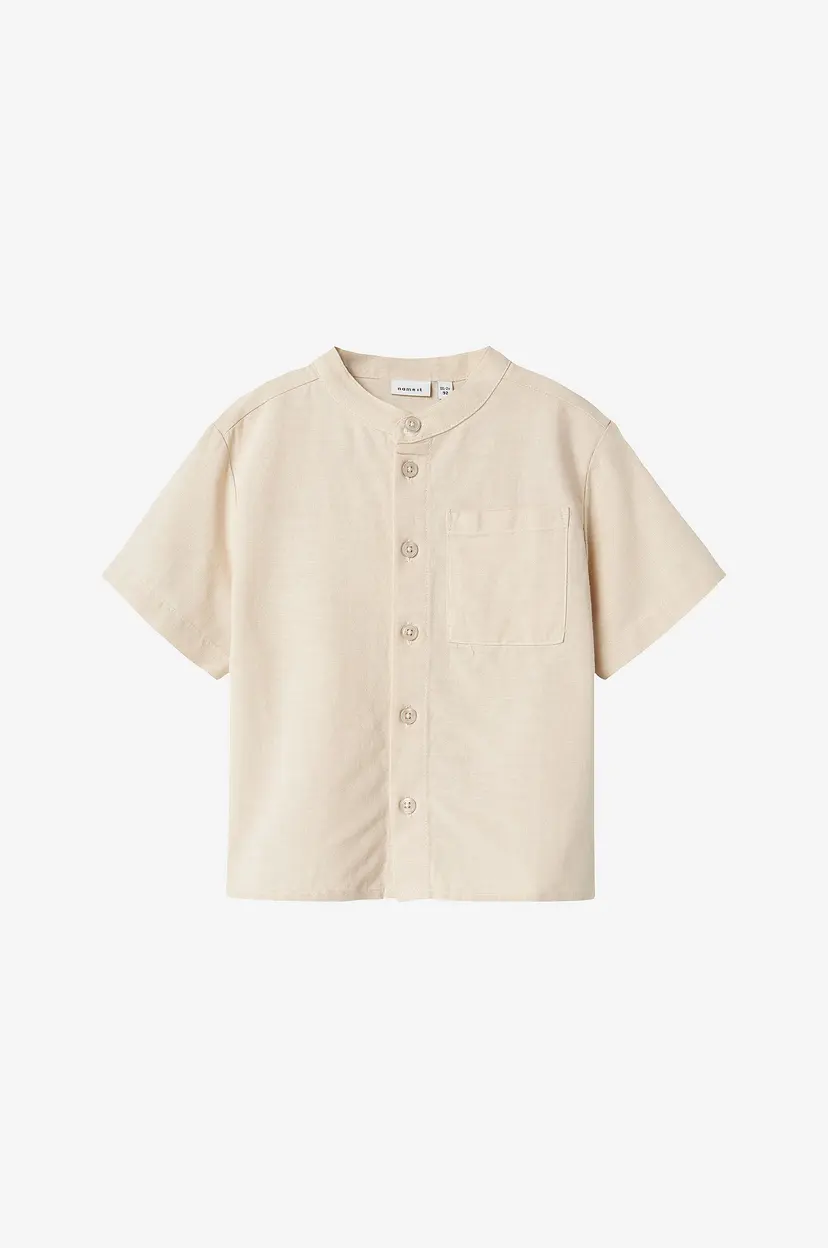 NAME IT Skjorte nmmFaher SS Shirt - Beige