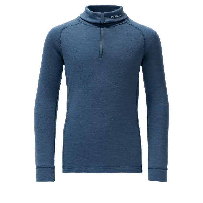 Devold Devold - Duo Active Merino Zip Neck Junior - Size 10 - Blå