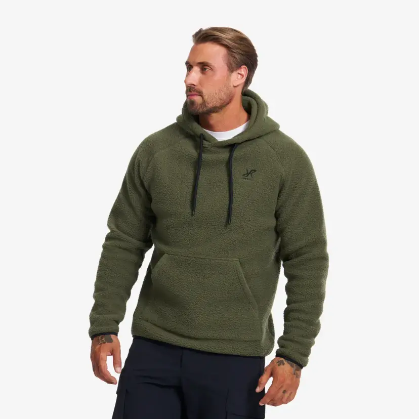 RevolutionRace Sherpa Light Hooded Fleece Herre Grape Leaf