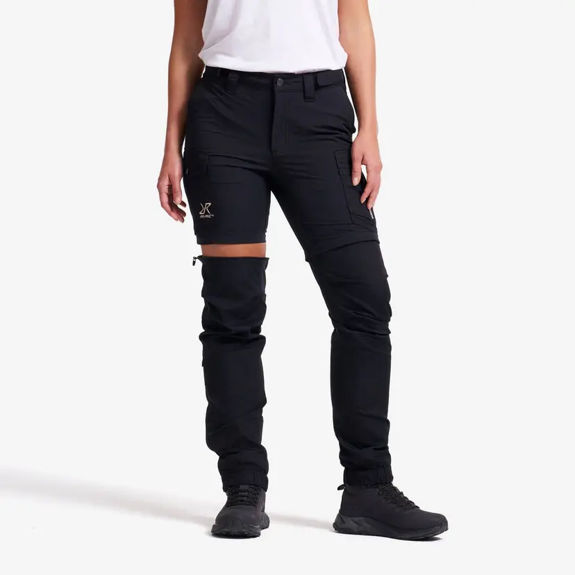 RevolutionRace Rambler Lightweight Zip-off Pants Dame Black